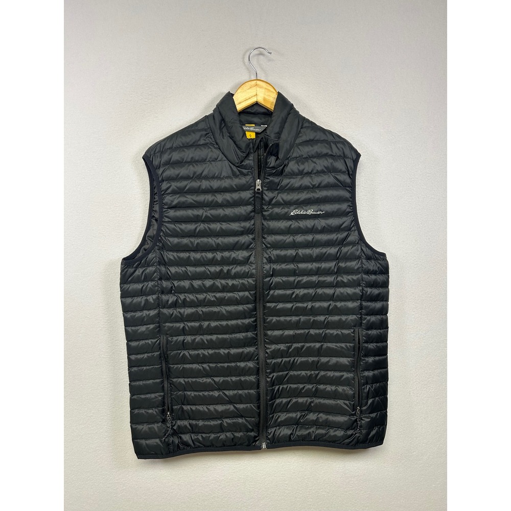Gorpcore Eddie Bauer Mens Large Black EB700 Travex Down‎ Puffer Vest Lightweight